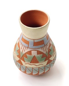 VINTAGE pottery mini vase "native american"