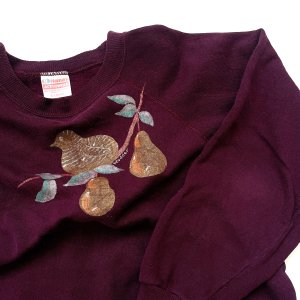 90's VINTAGE Sweatshirts "bird & pear"
