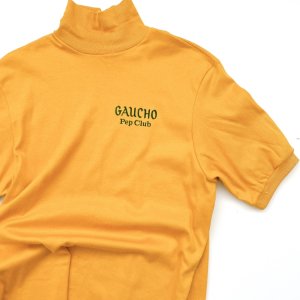 70~80s VINTAGE Turtleneck short sleeve tops "GAUCHO Pep Club"