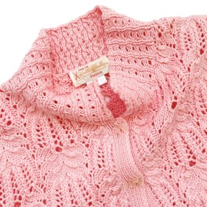 70~80's VINTAGE Knit short sleeve shirt "knitting needles pierrot"