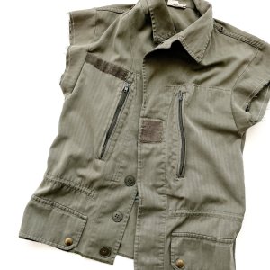 80's VINTAGE French military sleeveless jacket "TICOG custom"
