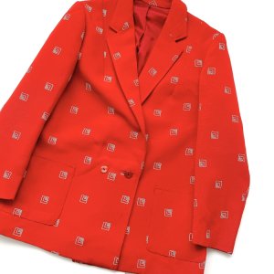 VINTAGE Square pattern tailored jacket