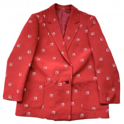 VINTAGE Square pattern tailored jacket