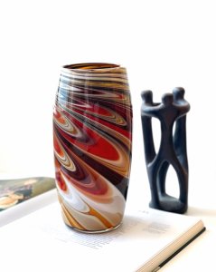 Vintage marble vase "milkglass"