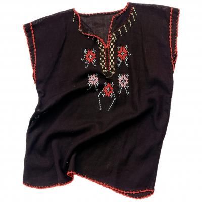 VINTAGE Embroidery Sleeveless tops "handmade"