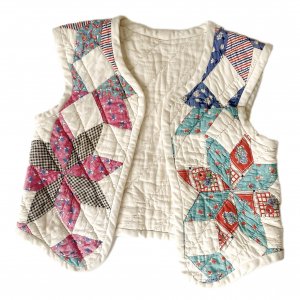 VINTAGE "up cycle"hand quilt vest