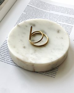 Marble circle tray