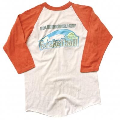 80~90's VINTAGE Raglan sleeve Tee "Basketball"