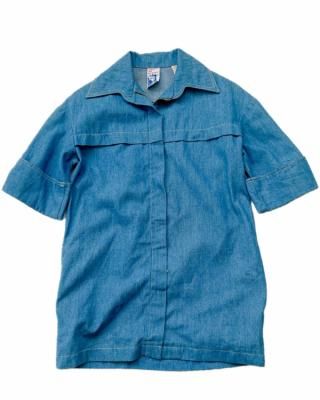70~80's VINTAGE Design Denim Short Sleeve Jacket "America the beautiful"