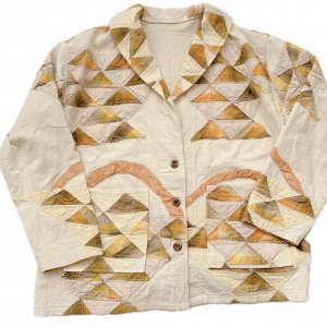 "Upcycle" VINTAGE fabric Patchwork design jacket