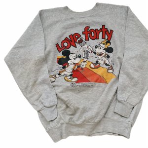 80's VINTAGE Sweatshirts "mickey & minnie" -Love forty-