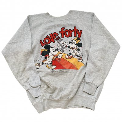 80's VINTAGE Sweatshirts "mickey & minnie" -Love forty-