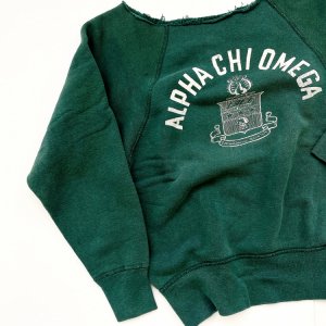 60's VINTAGE Sweatshirts "ALPHA CHI OMEGA"
