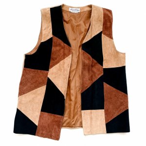 VINTAGE Patchwork leather vest