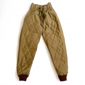 90's VINTAGE Quilted Liner Pants "Czech Army"