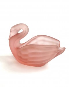 Vintage glass bowl "swan"