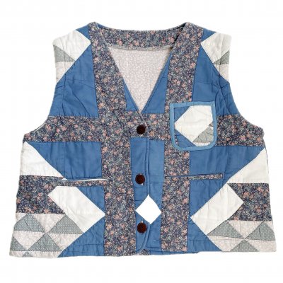 "Upcycle" VINTAGE fabric vest