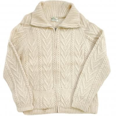 Vintage zip-up cable knit "AN IRISH TRADITIONAL"