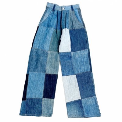 Patchwork Remake Denim Pants / Block