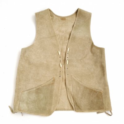 VINTAGE Suede Leather fringe vest