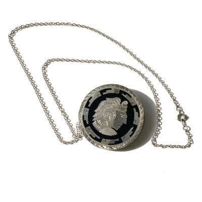 Vintage mexican silver necklace & brooch