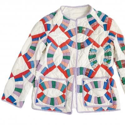 VINTAGE fabric quilting jacket "handmade"