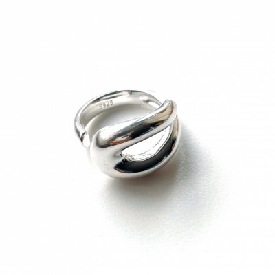 Silver Design Ring - double