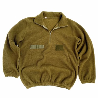 80-90's VINTAGE  Itary Military Fleece halfzip Jacket
