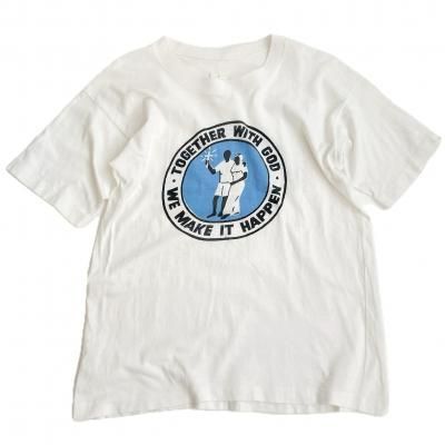 90's VINTAGE T-shirt "TOGETHER WITH GOD WE MAKE IT HAPPEN"
