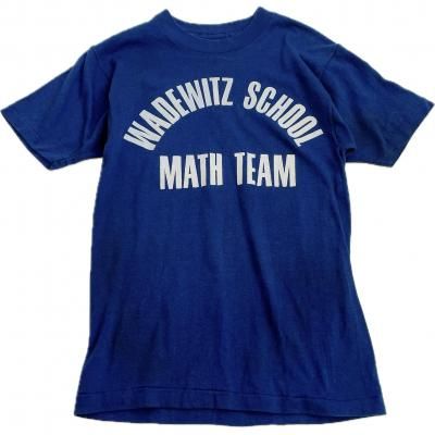 70's VINTAGE Tee "WADEWITZ SCHOOL MATH TEAM"

