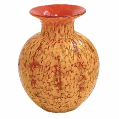 VINTAGE Glass Vase "Yellow spots"
