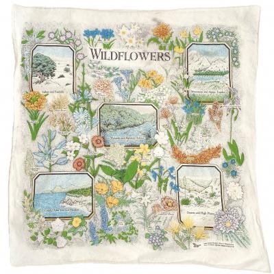 90's VINTAGE bandanna "wildflowers"
