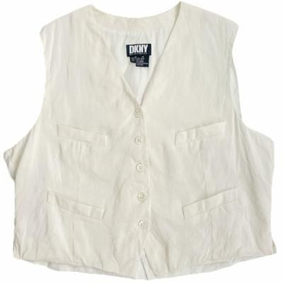 "DKNY" VINTAGE silk gilet