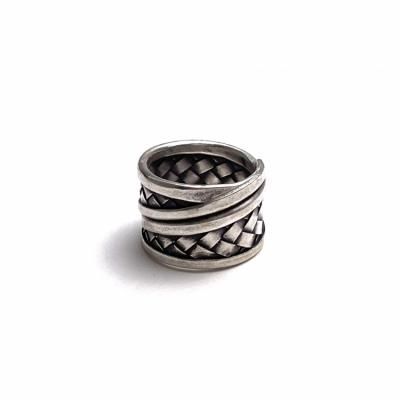 Karen silver ring "Twisted Mesh"