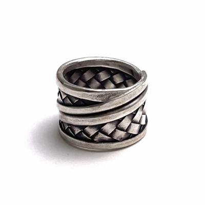 Karen silver ring "Twisted Mesh"
