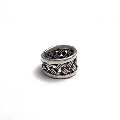 Karen silver ring "Intersecting Lines"