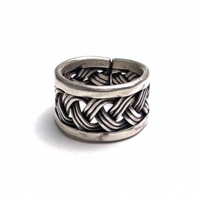 Karen silver ring "Intersecting Lines"