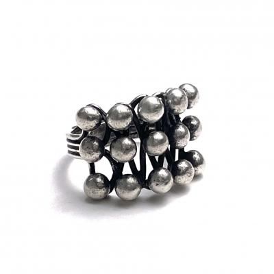 Karen silver ring "Many balls"