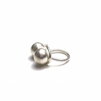 Karen silver ring "Two balls"