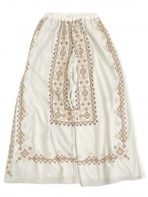 "Upcycle" VINTAGE fabric light easy wide pants