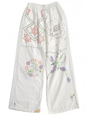 "Upcycle" VINTAGE fabric light easy pants