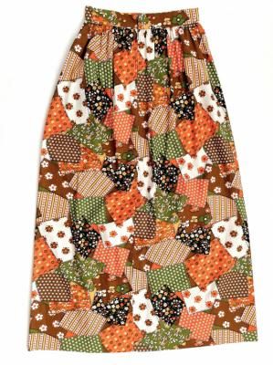 "Upcycle" VINTAGE fabric skirt