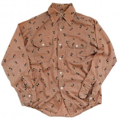  60~70's VINTAGE Mickey Mouse print shirt "KENNINGTON"