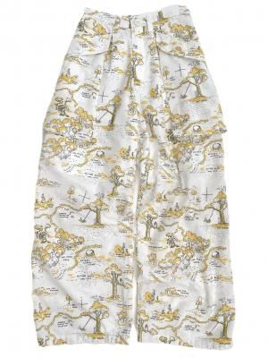 "Upcycle" VINTAGE fabric military Pants -Winnie the Pooh-