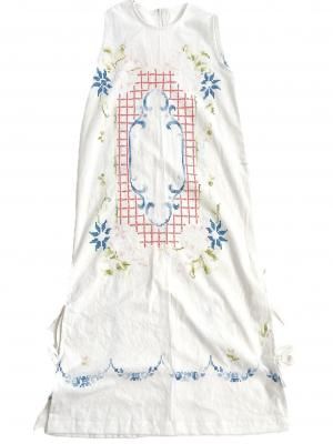 "Upcycle" VINTAGE fabric embloidery dress