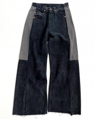 "Levi's" Patchwork Remake Denim Pants / Black 527