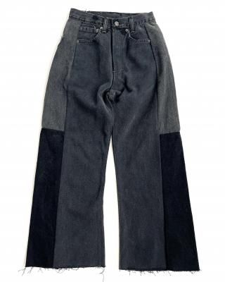 "Levi's" Patchwork Remake Denim Pants / Black 569