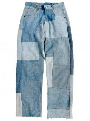 "Levi's" Patchwork Remake Denim Pants / Blue 569