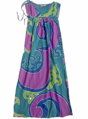 70's VINTAGE Geometric patterns dress "Bill Tice"