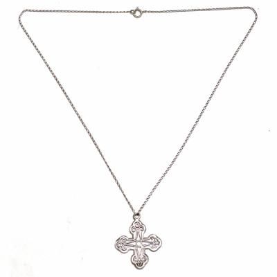 Vintage Silver Necklace "cross"